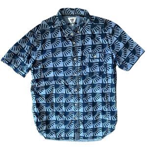 Men's Vissla Shirt Multicolor Sun Pocket XL Classic Beach TIKI Surf 100% cotton